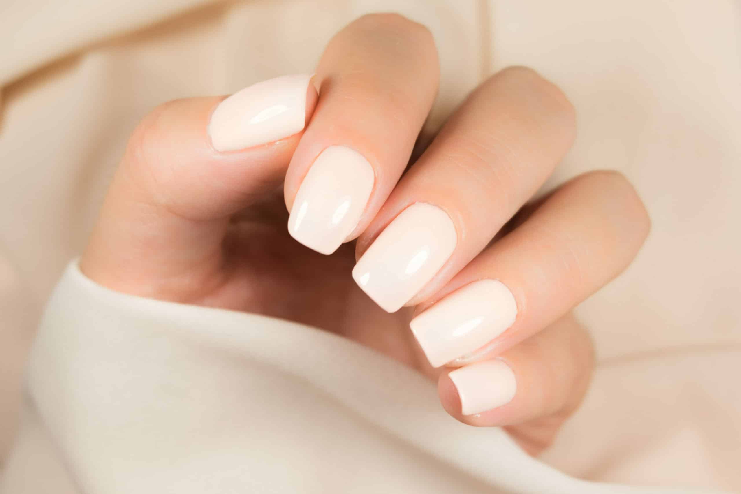 Glossy Nude Press Nails Heart Branch Design Short - Temu