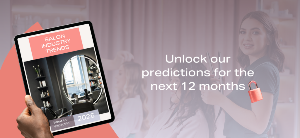 Colorful banner showing DaySmart Salon's free 2026 Salon Industry Trends Report