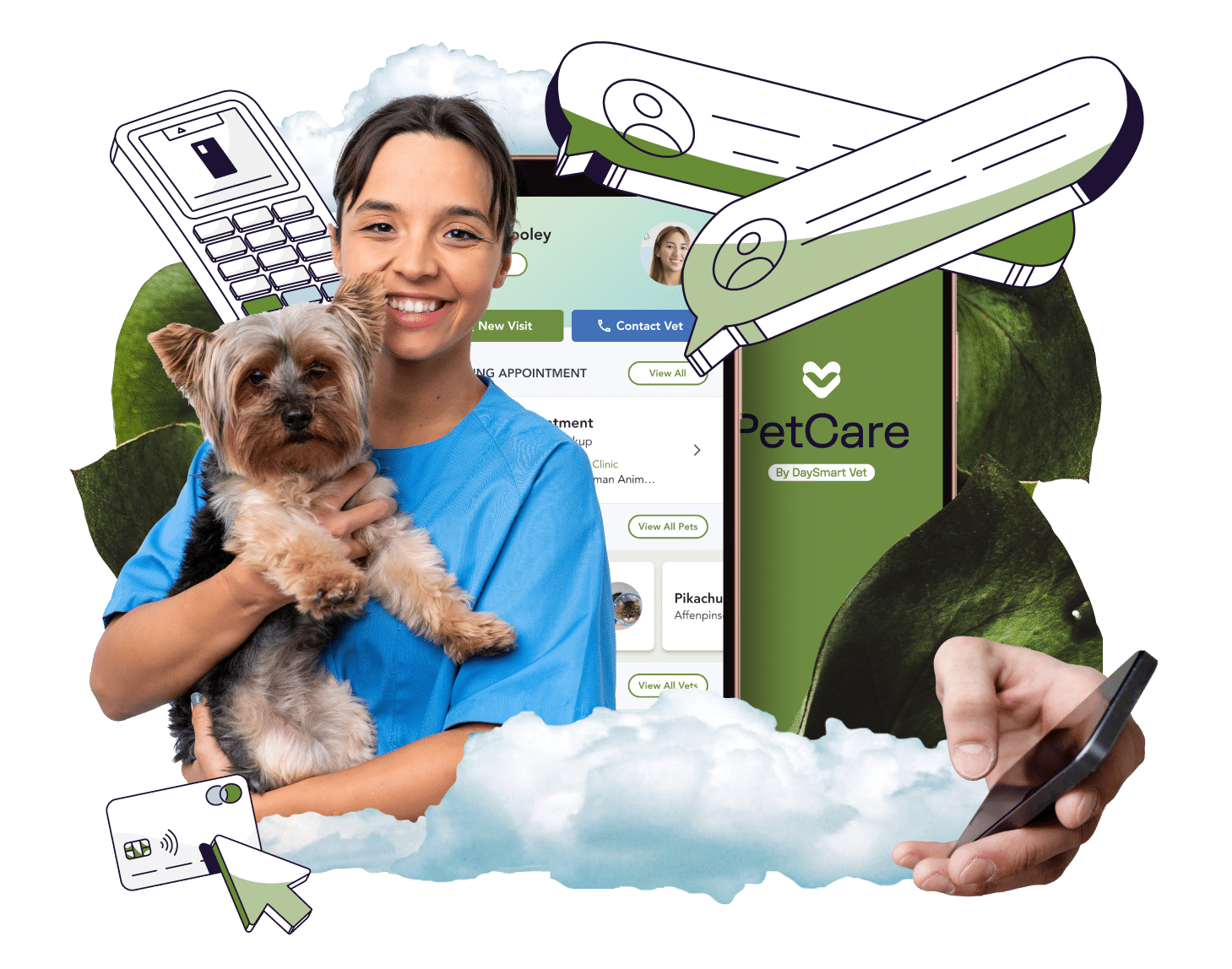 DaySmart Vet offers add-ons for payments and billing, two-way texting, and a pet parent PetCare app.