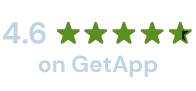 4.6 stars on GetApp